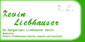 kevin liebhauser business card